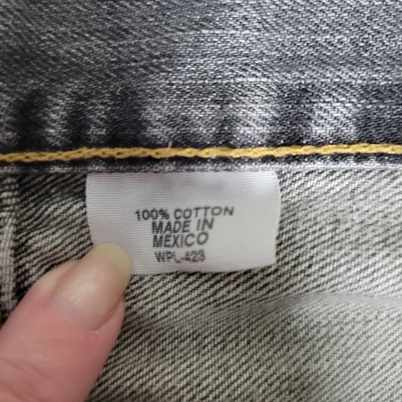 Levis Gray Button Fly Jeans Mens 33x30 Mexico Distressed VTG Skater Classic - Picture 3 of 10